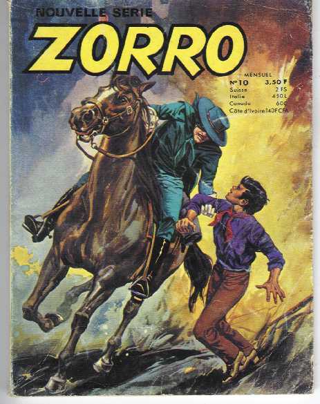 Scan de la Couverture Zorro Nouvelle Serie SFPI n 10